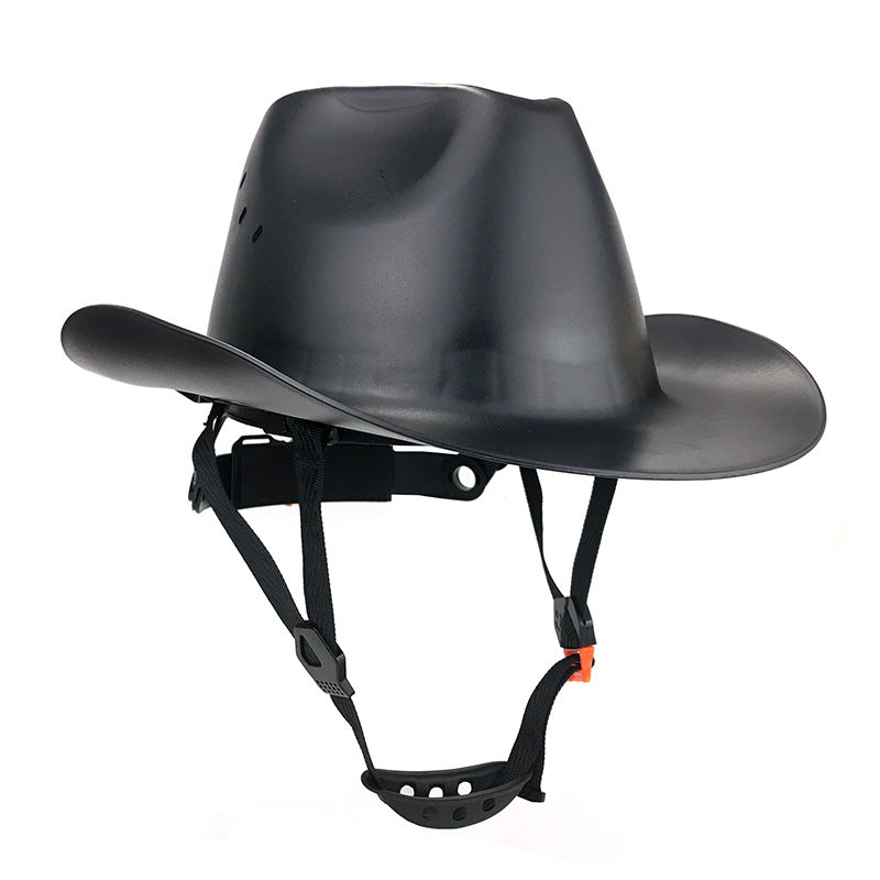 Full-Brim Cowboy Hard Hat with Goggles, ANSI-Certified Safety Helmet for Outdoor.