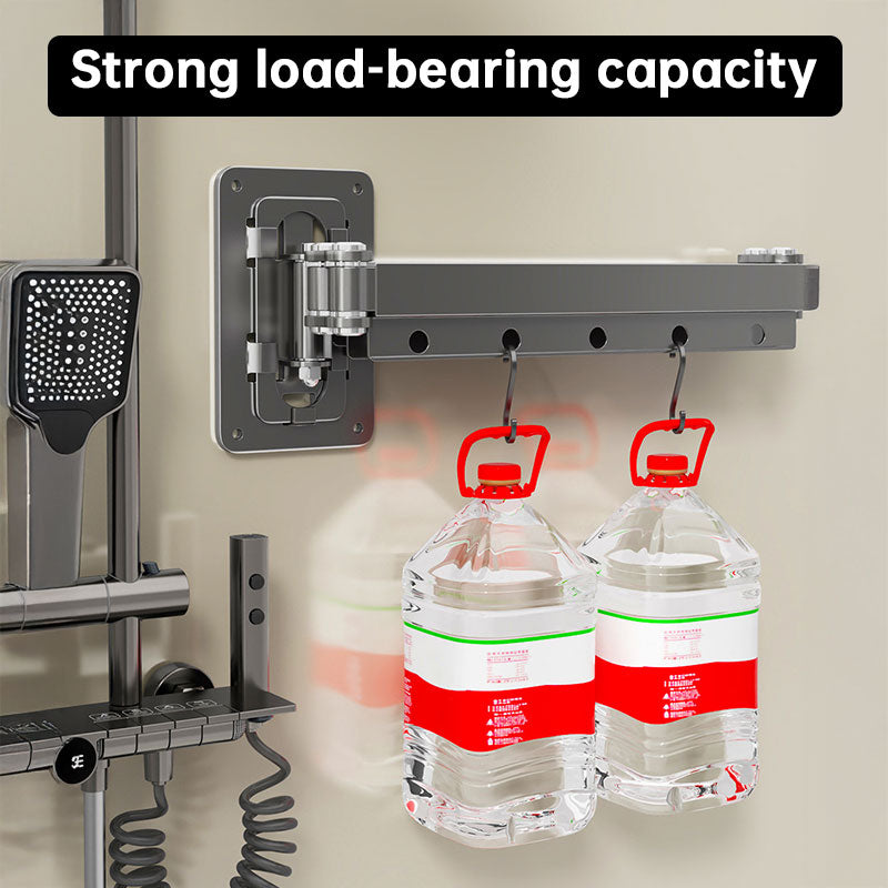 Foldable Shower Curtain Set, Invisible Waterproof Polyester Shower Divider, Retractable for Wet & Dry Zone Separation.