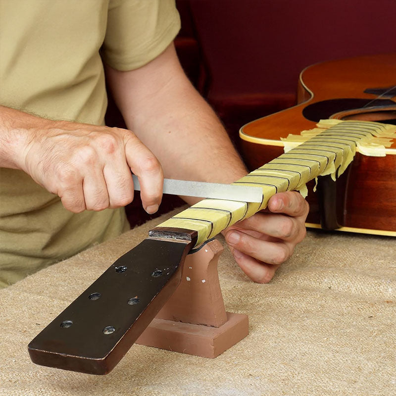 6-Piece Stainless Steel Guitar Fret Files Set,  Fret Dressing Kit for Acoustic/Electric Guitar, Luthier Repair Tools