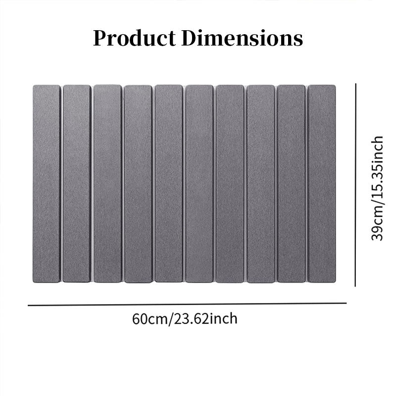 40x60cm Diatomite Bath Mat - Quick-Dry, High-Absorbent & Non-Slip Bathroom Rug, Hygienic & Foldable Bath Mat for Home