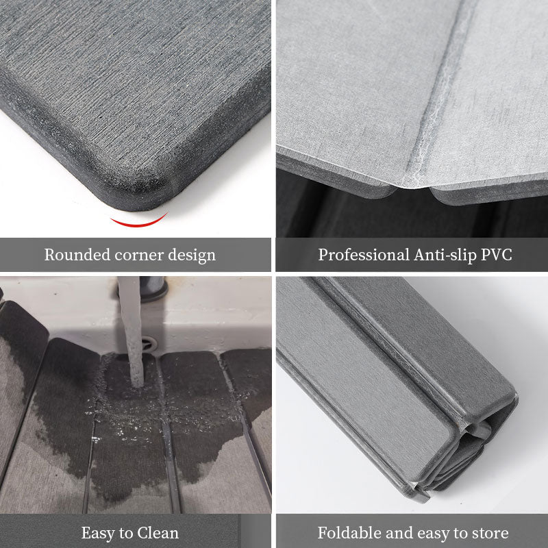 40x60cm Diatomite Bath Mat - Quick-Dry, High-Absorbent & Non-Slip Bathroom Rug, Hygienic & Foldable Bath Mat for Home