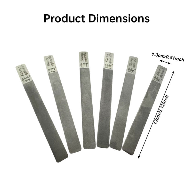 6-Piece Stainless Steel Guitar Fret Files Set,  Fret Dressing Kit for Acoustic/Electric Guitar, Luthier Repair Tools