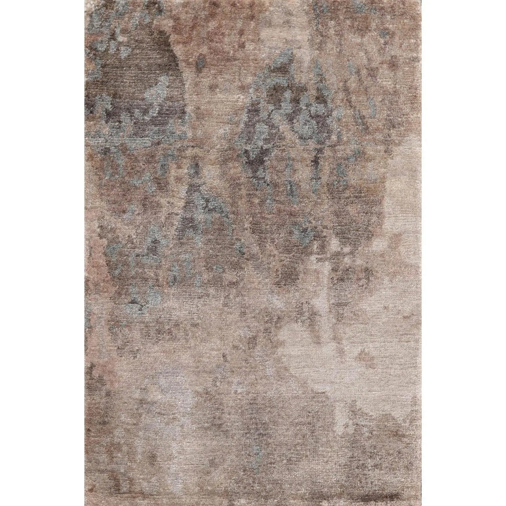 2’ x 3’ Hand Knotted Wool & Silk Transitional Tibetan Oriental Area rug Gray