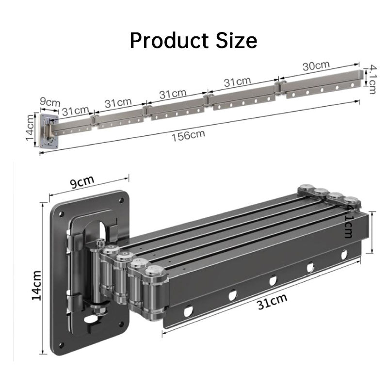 Foldable Shower Curtain Set, Invisible Waterproof Polyester Shower Divider, Retractable for Wet & Dry Zone Separation.