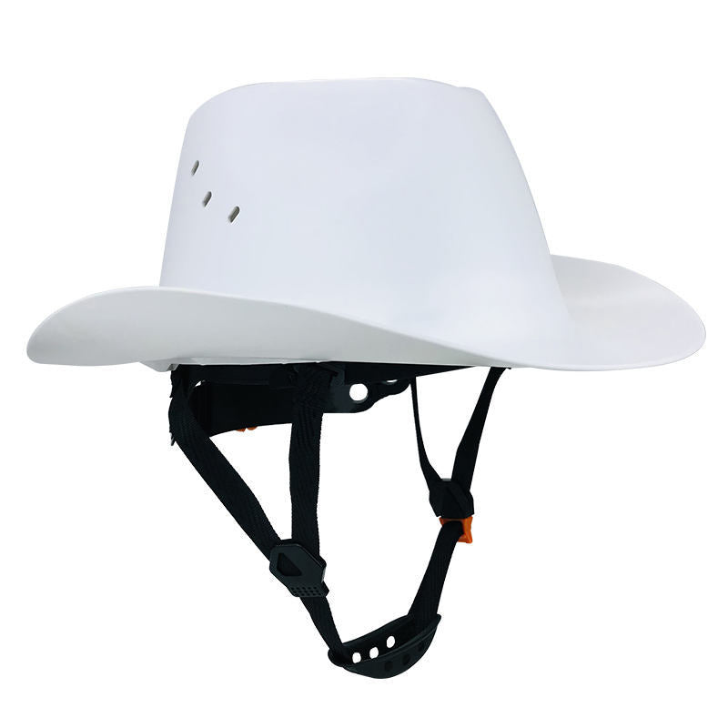 Full-Brim Cowboy Hard Hat with Goggles, ANSI-Certified Safety Helmet for Outdoor.