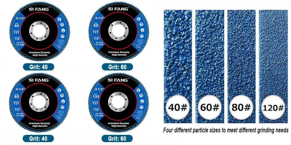 2/5/10pcs Flap Discs 115mm T27 Zirconia Grinding Wheels 40/60/80/120 Grit Professional Flap Discs Sanding For Angle Grinder