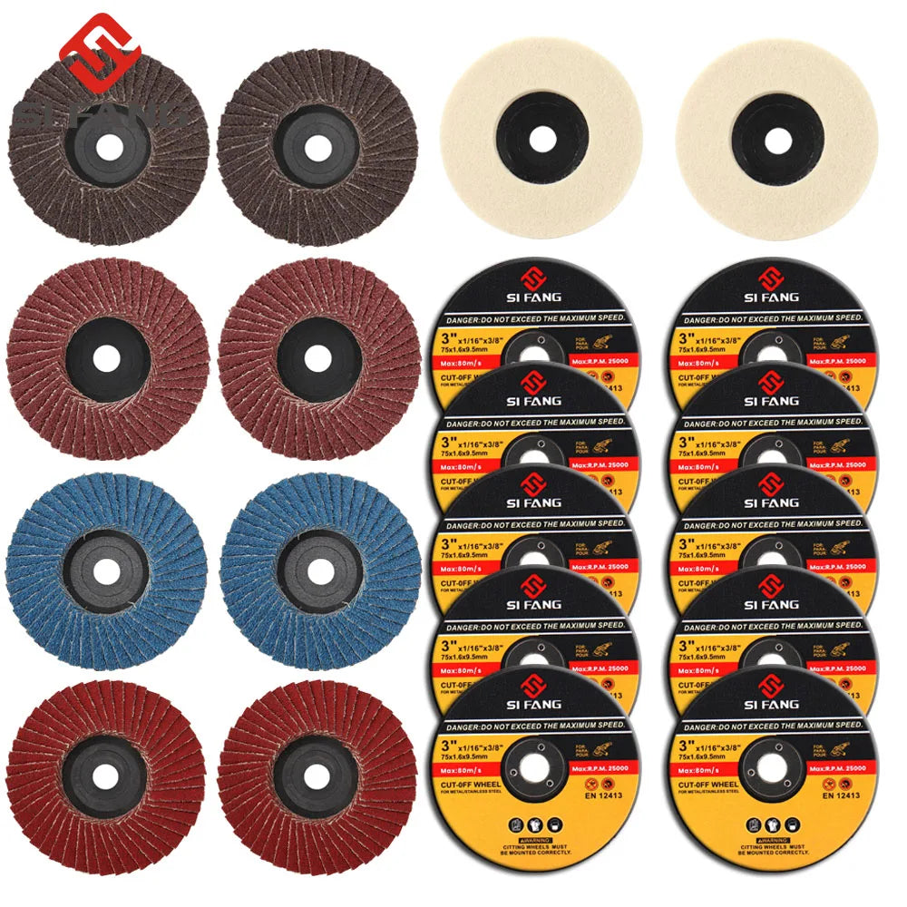 3 Inch Resin Circular Saw Blade Grinding Wheel 76mm Cutting Discs for Angle Grinder Wood Metal Sanding Cutting Tools Attachment