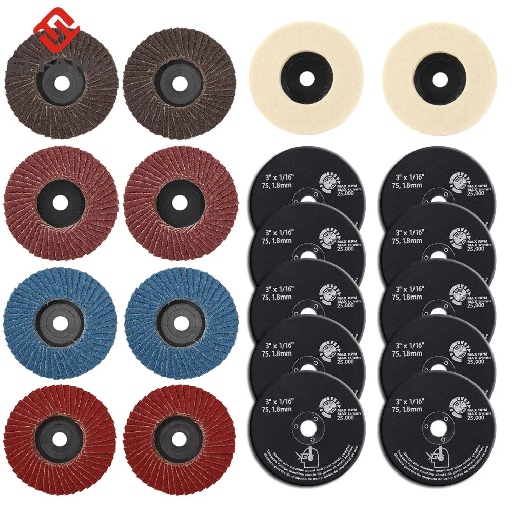 3 Inch Resin Circular Saw Blade Grinding Wheel 76mm Cutting Discs for Angle Grinder Wood Metal Sanding Cutting Tools Attachment