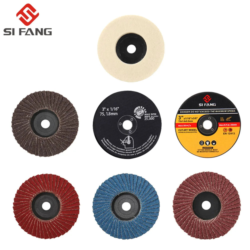 3 Inch Resin Circular Saw Blade Grinding Wheel 76mm Cutting Discs for Angle Grinder Wood Metal Sanding Cutting Tools Attachment