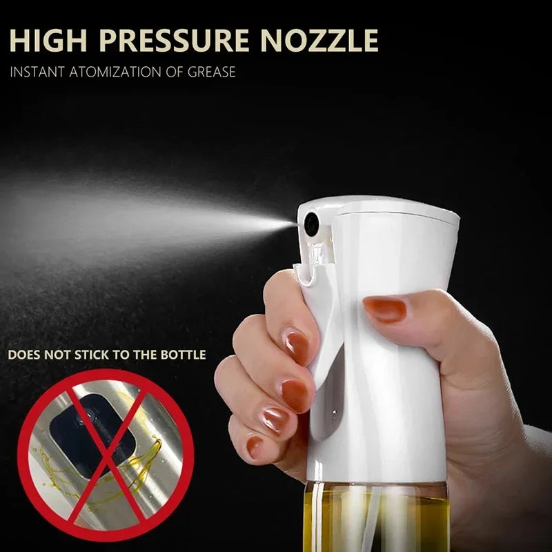 200/300/500m LOil Spray Plastic Household Kitchen Oil Spray Bottle or Oil Brush Nebulizing Mist Filling Cooking Dual Use BBQ