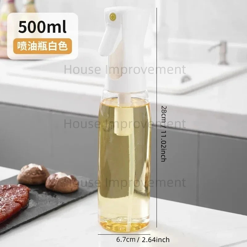 Kitchen Oil Spray Bottle Cooking Olive Oil Sprayer 200/300/500ML Pneumatic Spray Bottle Fitness Barbecue Spray Oil Dispenser