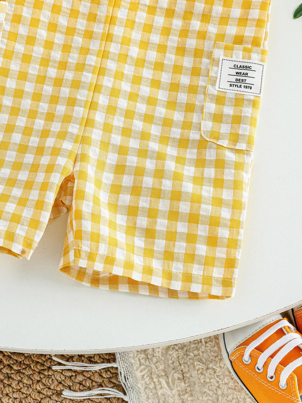 2Pcs Baby Unisex Boys/Girls Plaid Overalls Square Neck Sleeveless Jumpsuit Casual Summer Spring Clothes For Newborn-18M+ Hatat