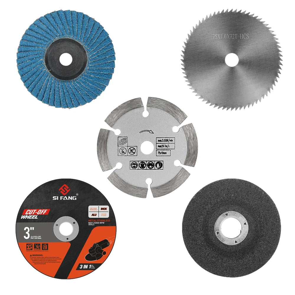 3 Inch Resin Circular Saw Blade Grinding Wheel 76mm Cutting Discs for Angle Grinder Wood Metal Sanding Cutting Tools Attachment