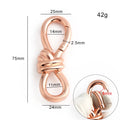 2PCS Women's Tote Bag Metal Twist Knot Spring Ring Lobster Buckle Shoulder Bag Shoes Clothes Knot Decoration Keychain