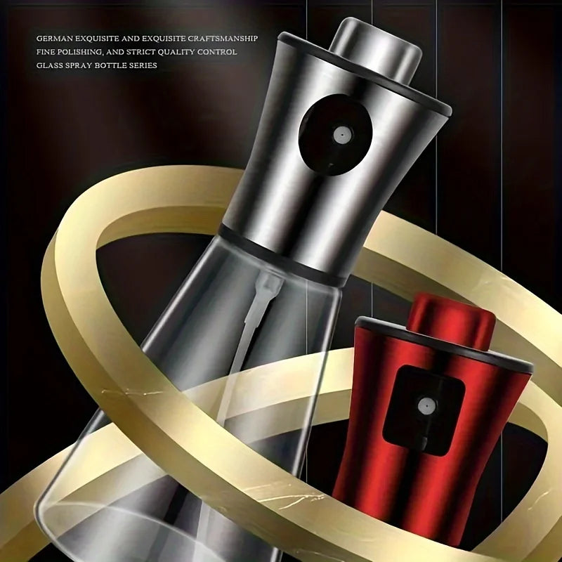 170Ml Stainless Steel Glass Olive Oil Sprayer, Leak-Proof PVC-Free Misting Dispenser for Cooking, BBQ, Salad, Kitchen Use