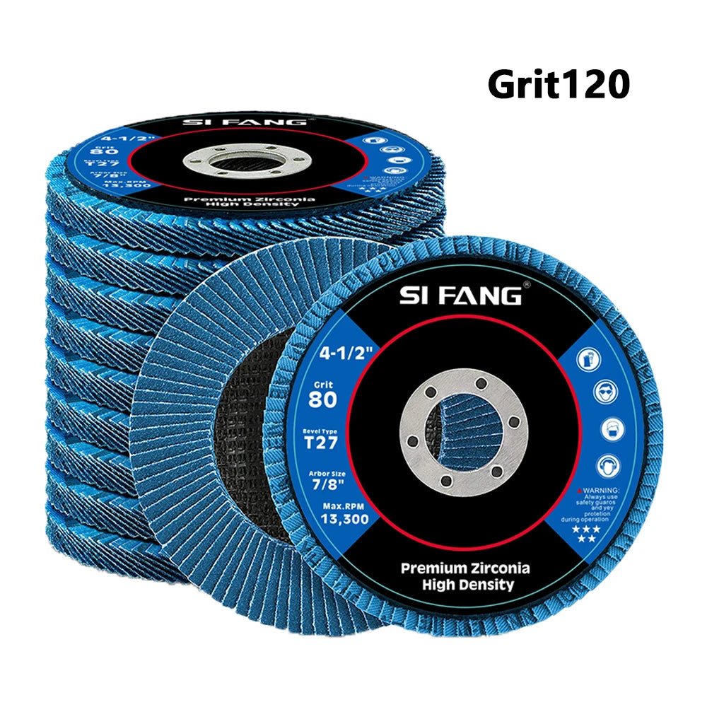 2/5/10pcs Flap Discs 115mm T27 Zirconia Grinding Wheels 40/60/80/120 Grit Professional Flap Discs Sanding For Angle Grinder