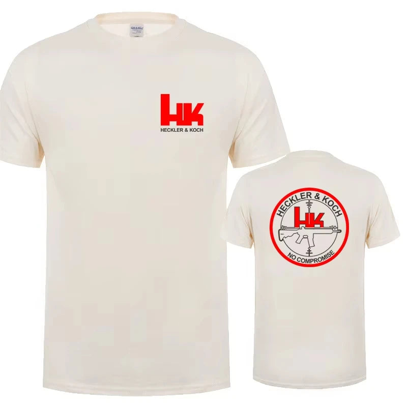 Hk Heckler Koch No Compromise Man T-shirt Cotton Cool Heckler Koch T Shirts Tops Summer Clothing Fashion Tops Tee