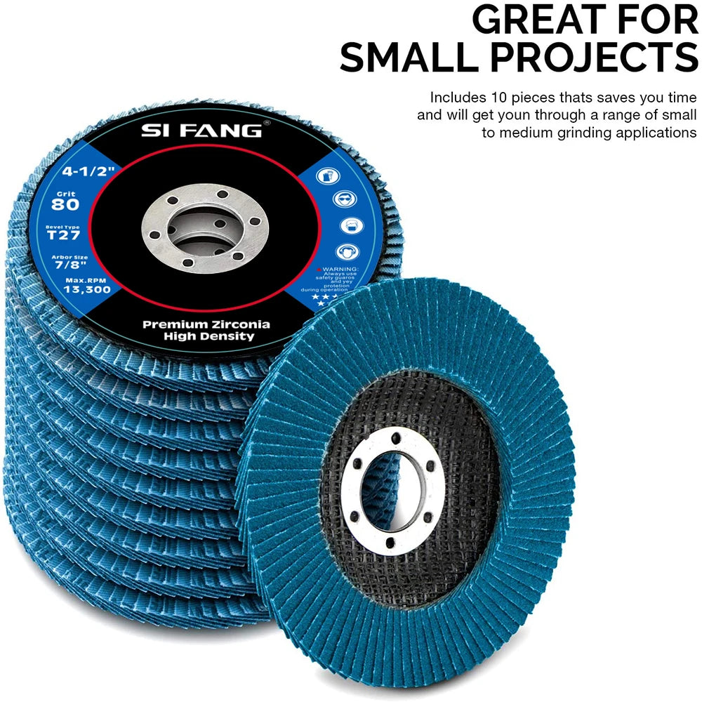 2/5/10pcs Flap Discs 115mm T27 Zirconia Grinding Wheels 40/60/80/120 Grit Professional Flap Discs Sanding For Angle Grinder