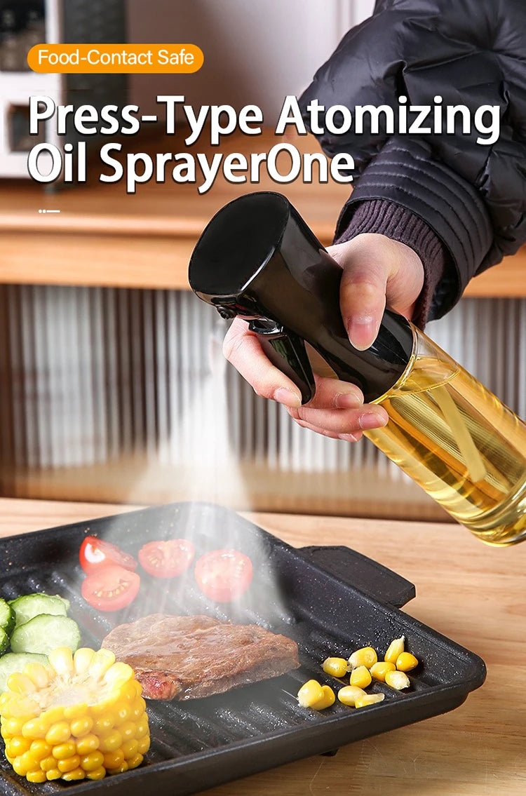 200/300/500ml Plastic Oil Spray Bottle Food Grade Oil Spray for Cooking BBQ Air Fryer Kitchen Oil Spray Bottle Kitchen YH001