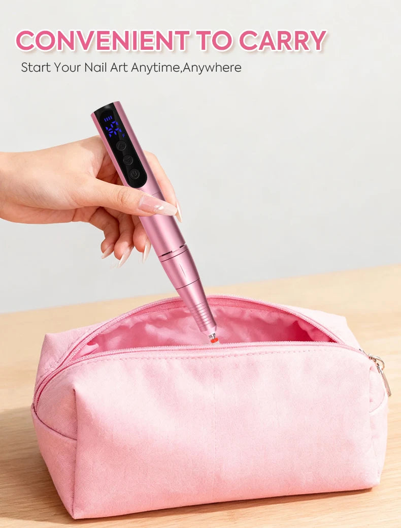 35000RPM Rechargeable Portable Nail Drill Machine With Low Noise Nails Sander For Acrylic Gel Polish Professional Nail Tool