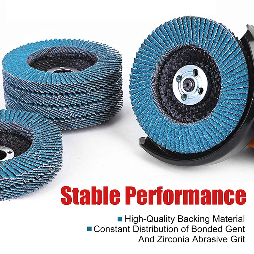 2/5/10pcs Flap Discs 115mm T27 Zirconia Grinding Wheels 40/60/80/120 Grit Professional Flap Discs Sanding For Angle Grinder