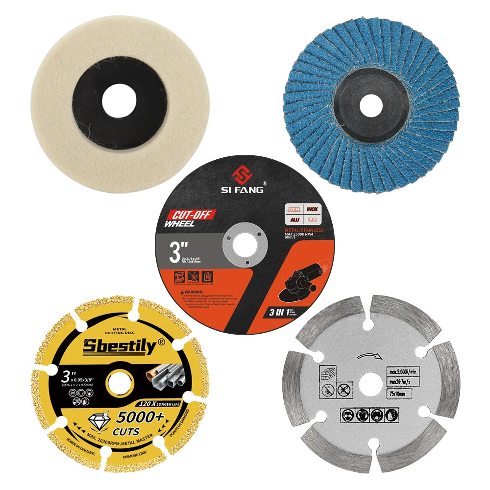 3 Inch Resin Circular Saw Blade Grinding Wheel 76mm Cutting Discs for Angle Grinder Wood Metal Sanding Cutting Tools Attachment