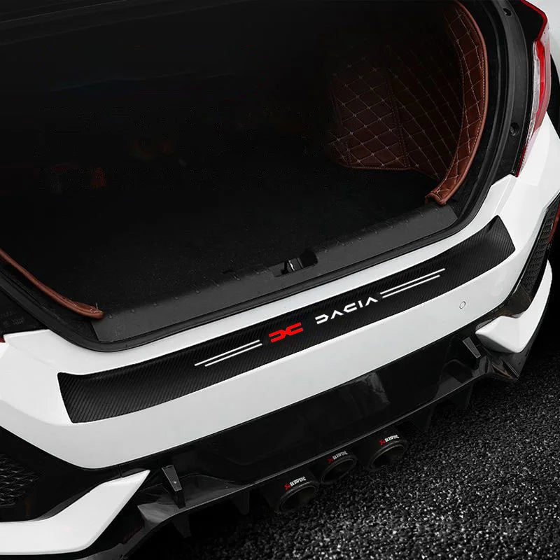 4pc Carbon fiber threshold sticker for cars Pedal protection sticker For Dacia Dokker Jogger Duster Spring Bigster Lodgy