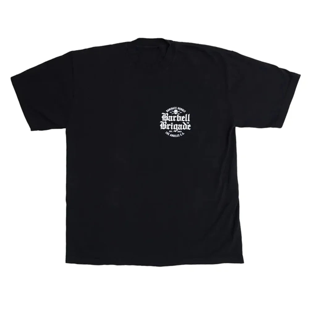 Clearance Sale BARBELL Men Running Sport Cotton T-shirt Gym Fitness Skull Print Shirt Summer Jogging Training Tee Tops