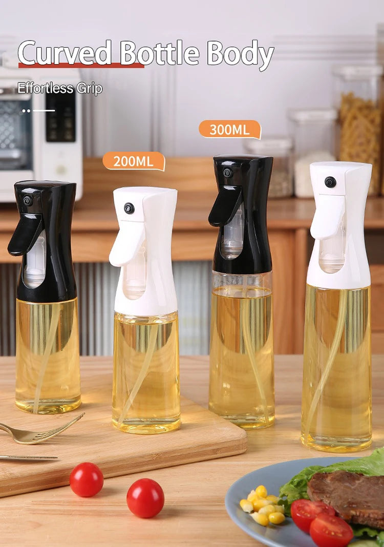 200/300/500ml Plastic Oil Spray Bottle Food Grade Oil Spray for Cooking BBQ Air Fryer Kitchen Oil Spray Bottle Kitchen YH001