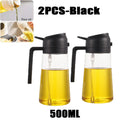 2in1 500ml Plastic Spray Oil Sprayer Bottle Spray Oil Dispenser Oil Jar Cruet BBQ Kitchen Baking Roasting Picnic Kitchen Tool