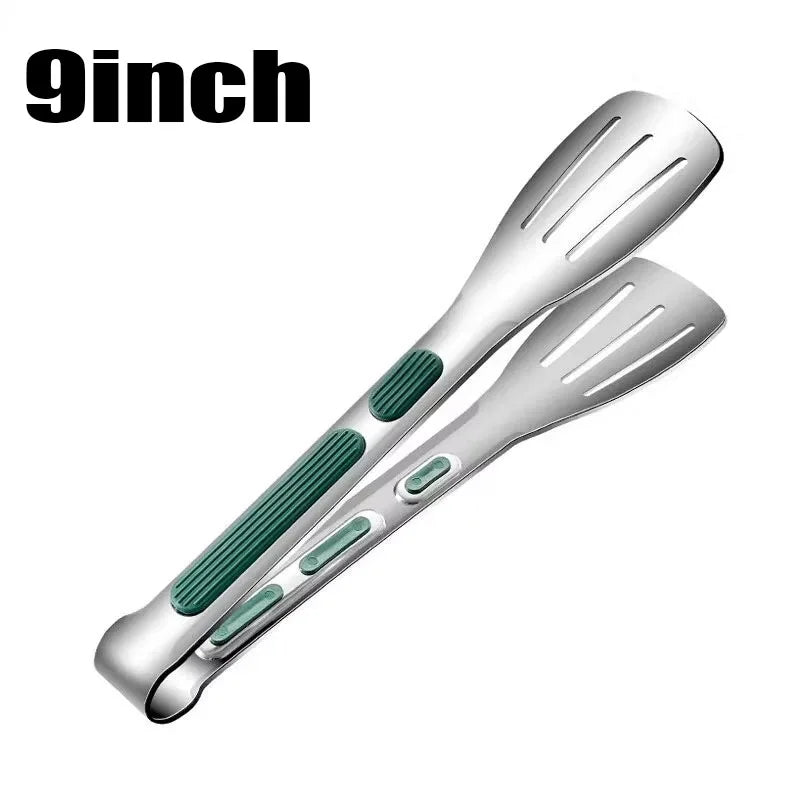 1pc Non Slip Stainless Steel Food Tongs Meat Salad Bread Clip Barbecue Grill Buffet Clamp Cooking Tools Kitchen Accessories
