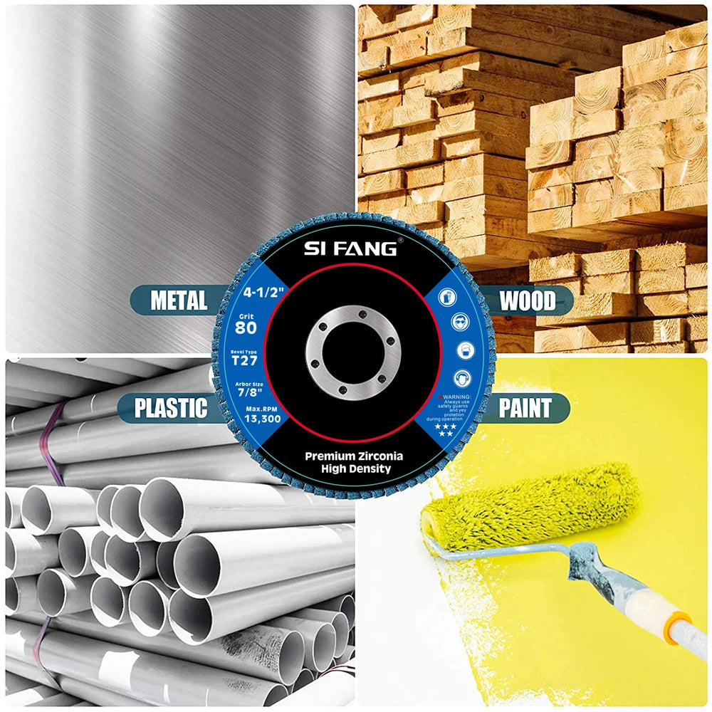 2/5/10pcs Flap Discs 115mm T27 Zirconia Grinding Wheels 40/60/80/120 Grit Professional Flap Discs Sanding For Angle Grinder