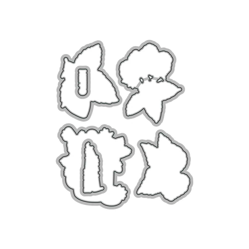 Mangocraft Spring Sweet Strawberry Cutting Dies Clear Stamp DIY Scrapbooking Metal Dies Silicone Stamp For Cards Albums Decor