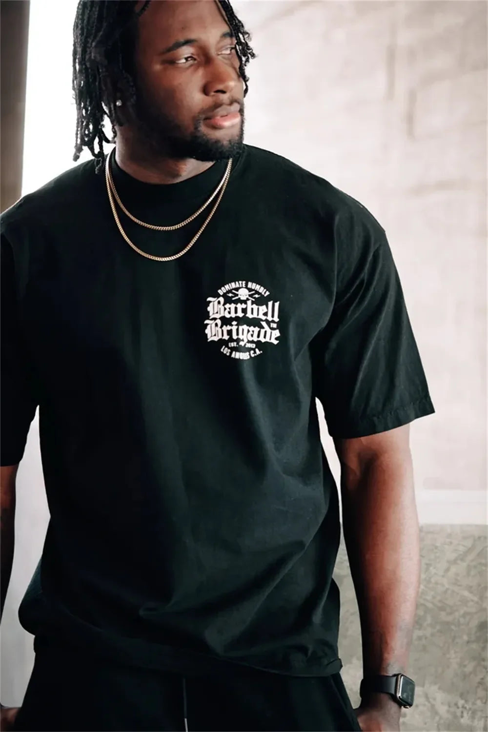 Clearance Sale BARBELL Men Running Sport Cotton T-shirt Gym Fitness Skull Print Shirt Summer Jogging Training Tee Tops