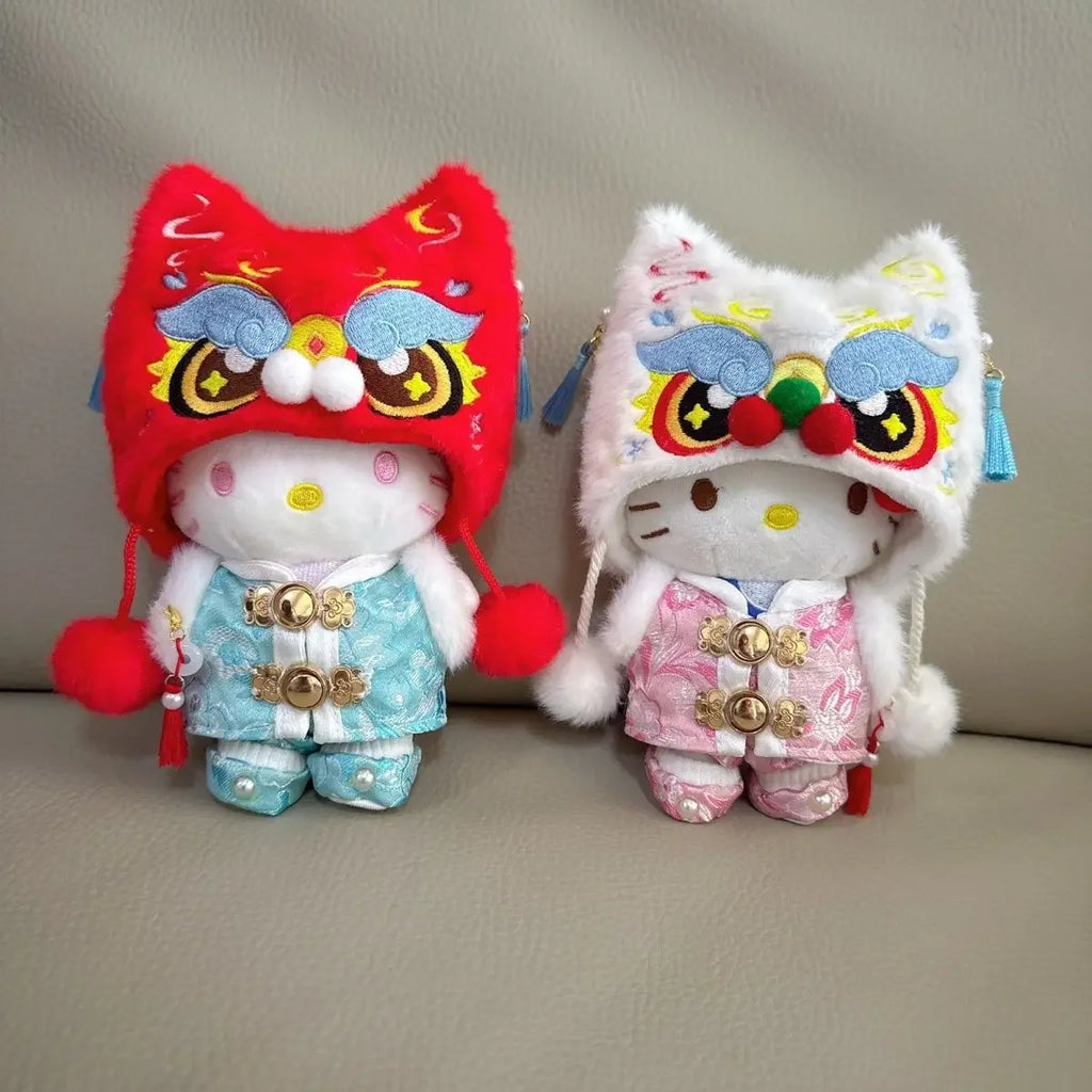 For 15/17cm labubu doll clothes Chinese Spring Festival antique clothes For labubu doll New Year Outfit Accessories