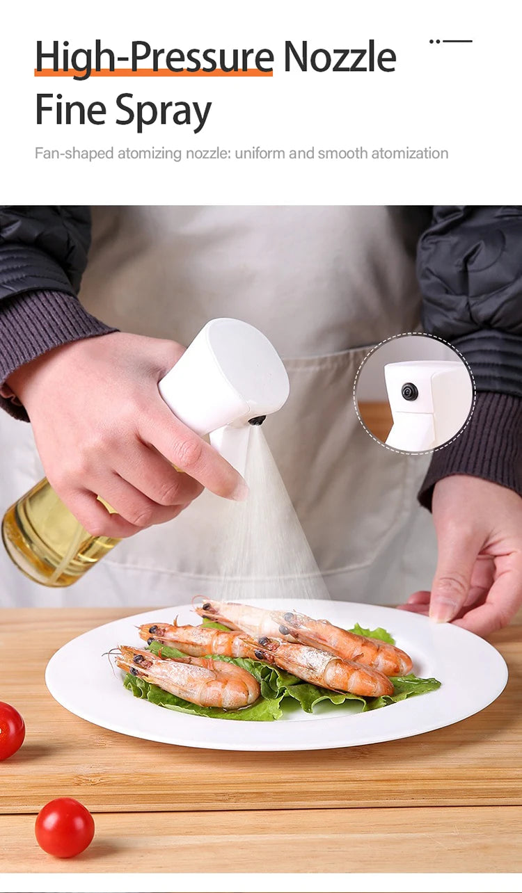 200/300/500ml Plastic Oil Spray Bottle Food Grade Oil Spray for Cooking BBQ Air Fryer Kitchen Oil Spray Bottle Kitchen YH001