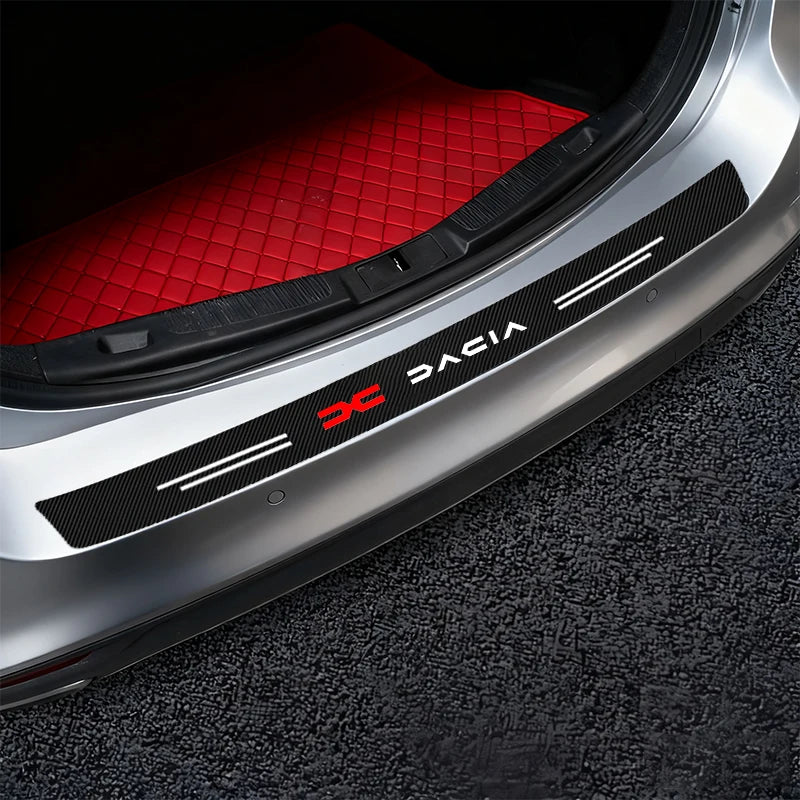 4pc Carbon fiber threshold sticker for cars Pedal protection sticker For Dacia Dokker Jogger Duster Spring Bigster Lodgy