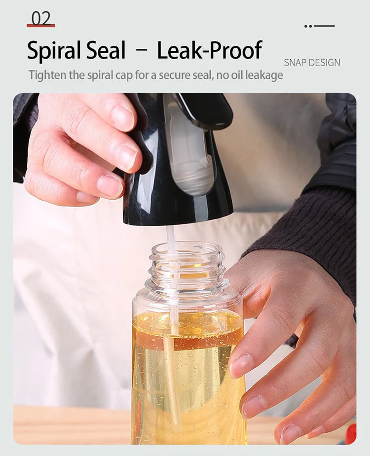 200/300/500ml Plastic Oil Spray Bottle Food Grade Oil Spray for Cooking BBQ Air Fryer Kitchen Oil Spray Bottle Kitchen YH001