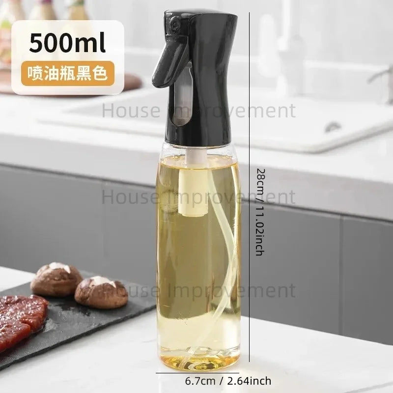 Kitchen Oil Spray Bottle Cooking Olive Oil Sprayer 200/300/500ML Pneumatic Spray Bottle Fitness Barbecue Spray Oil Dispenser
