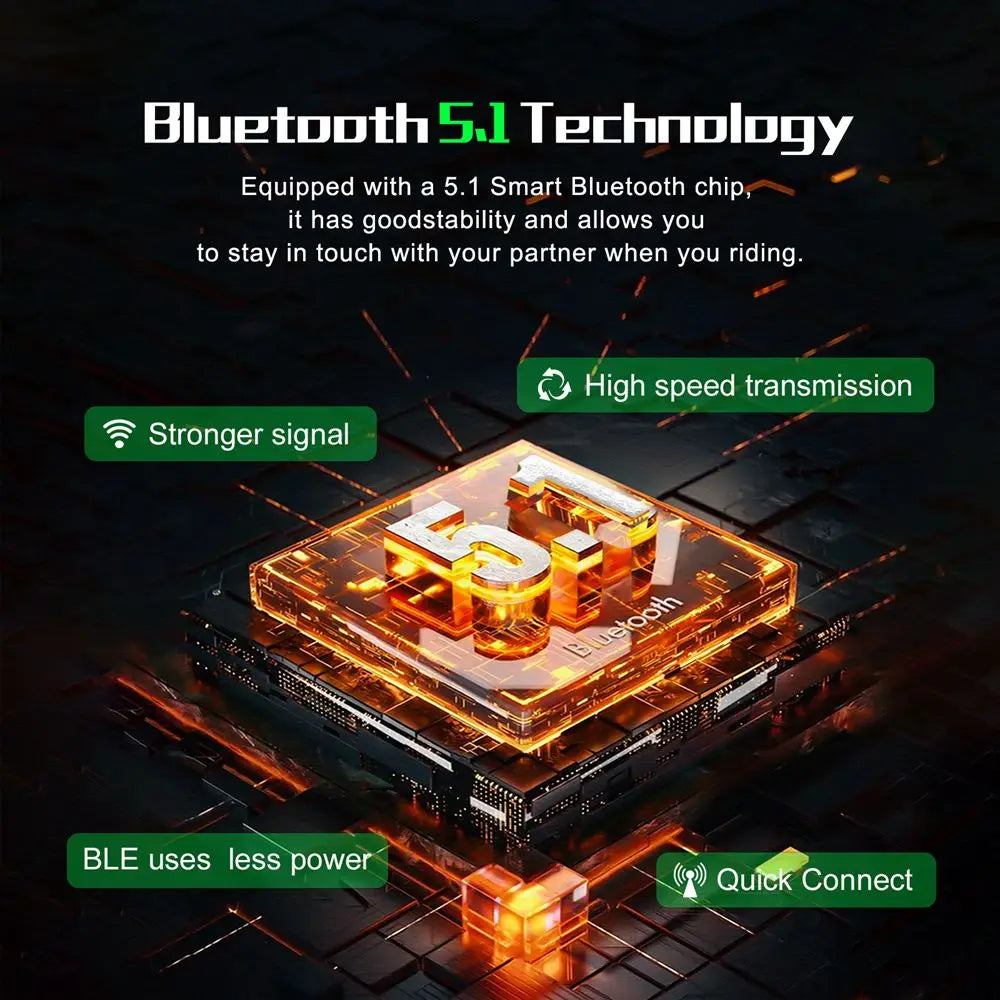 EJEAS V6 PRO+ Motorcycle Helmet Intercom Bluetooth Headset 6 Riders Communicator Waterproof V5.1 Music Player 800m Interphone