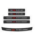 4pc Carbon fiber threshold sticker for cars Pedal protection sticker For Dacia Dokker Jogger Duster Spring Bigster Lodgy