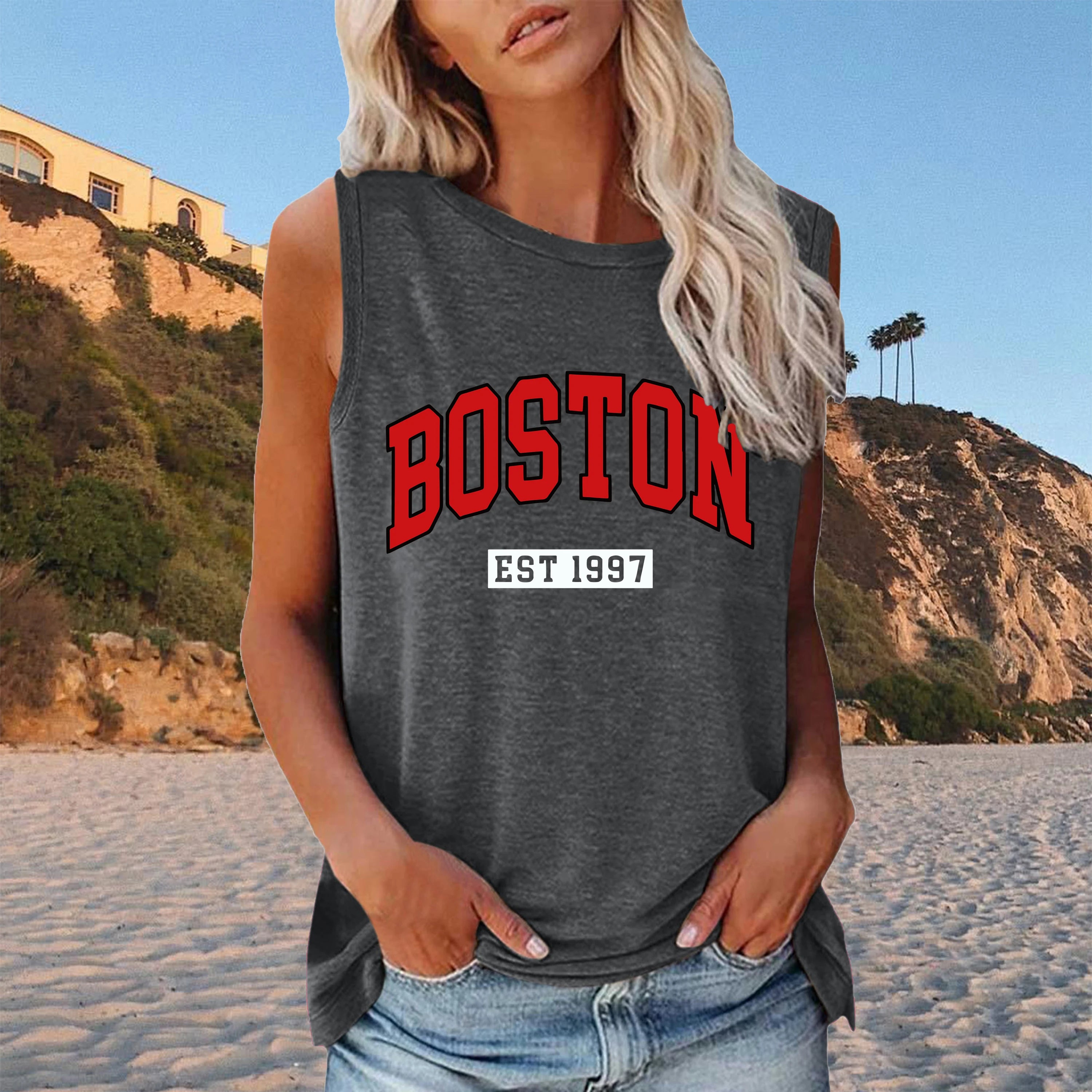 Letter Style T-shirt, Short Sleeve Crew Neck Casual Top for Summer & Spring, Women's Clothing  Harajuku Tops