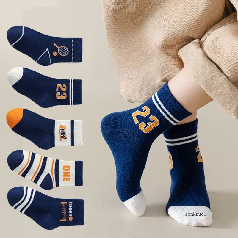 5Pairs Baby Socks Cotton Spring Autumn Cartoon Children's Sock Girls Cute Newborn Boy Toddler Kids Socks 1-12 Years