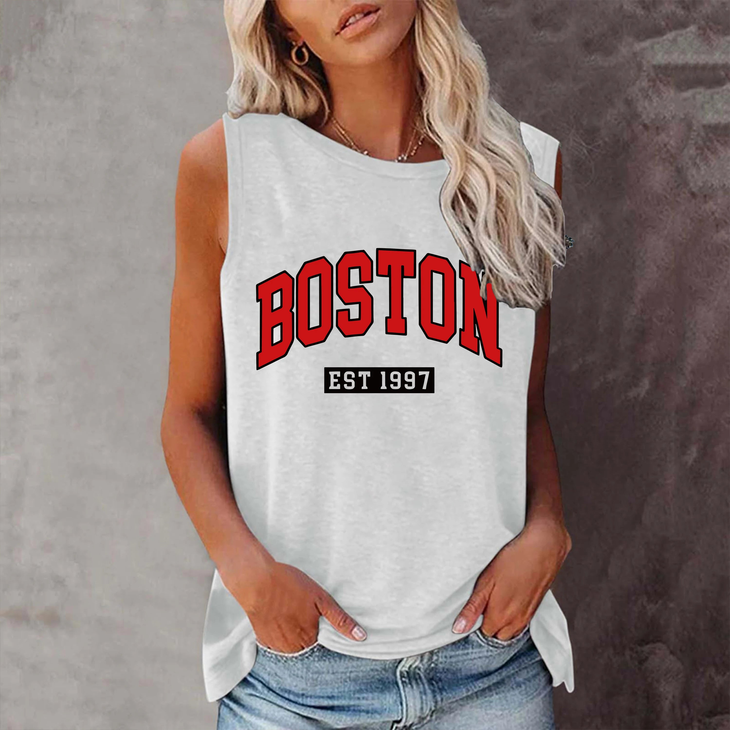 Letter Style T-shirt, Short Sleeve Crew Neck Casual Top for Summer & Spring, Women's Clothing  Harajuku Tops