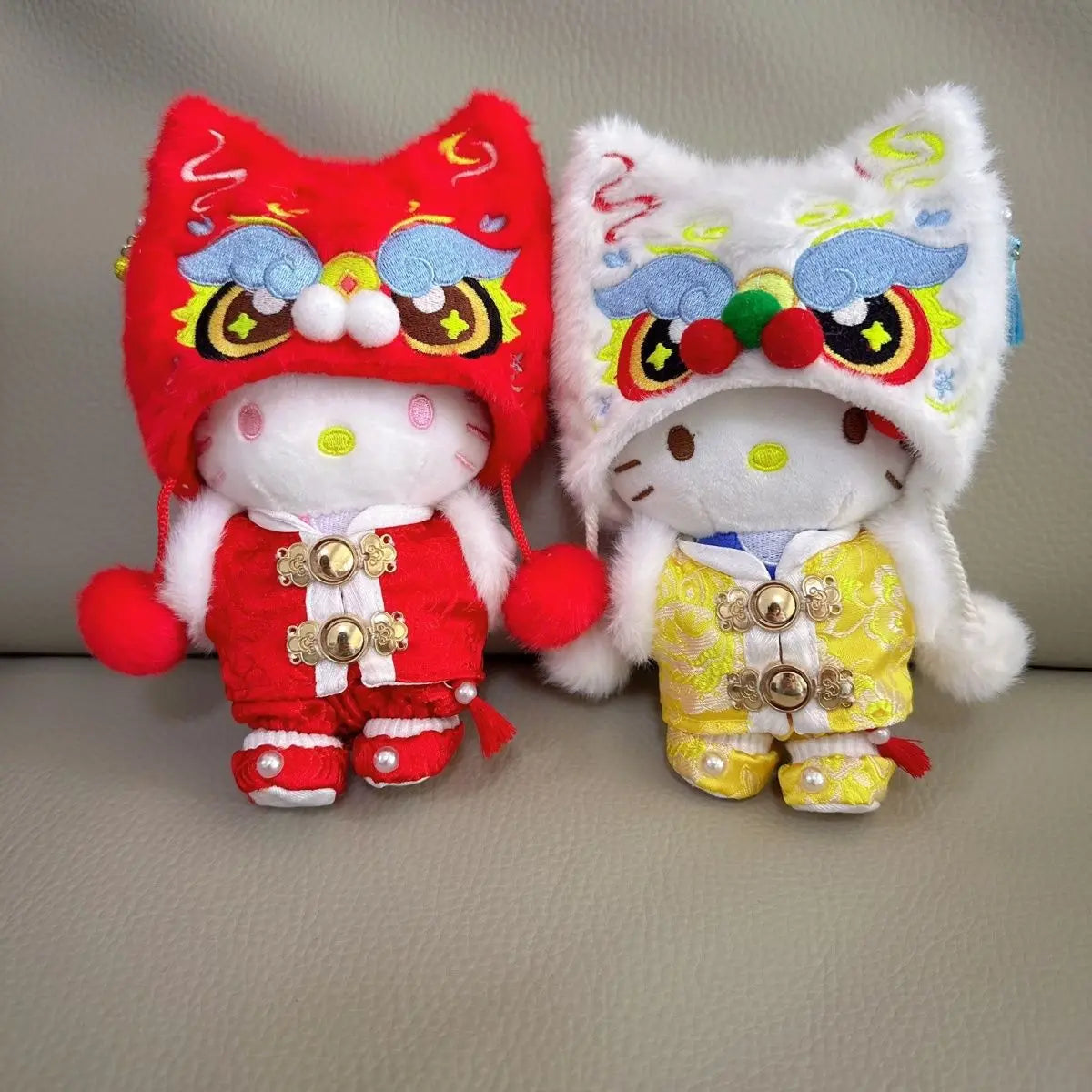 For 15/17cm labubu doll clothes Chinese Spring Festival antique clothes For labubu doll New Year Outfit Accessories