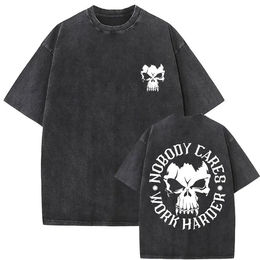 Girls Who Eat Training Club Skeleton Gym Pump Cover T Shirts Washed Vintage Men Women Funny Fitness Casual Oversized T-shirts